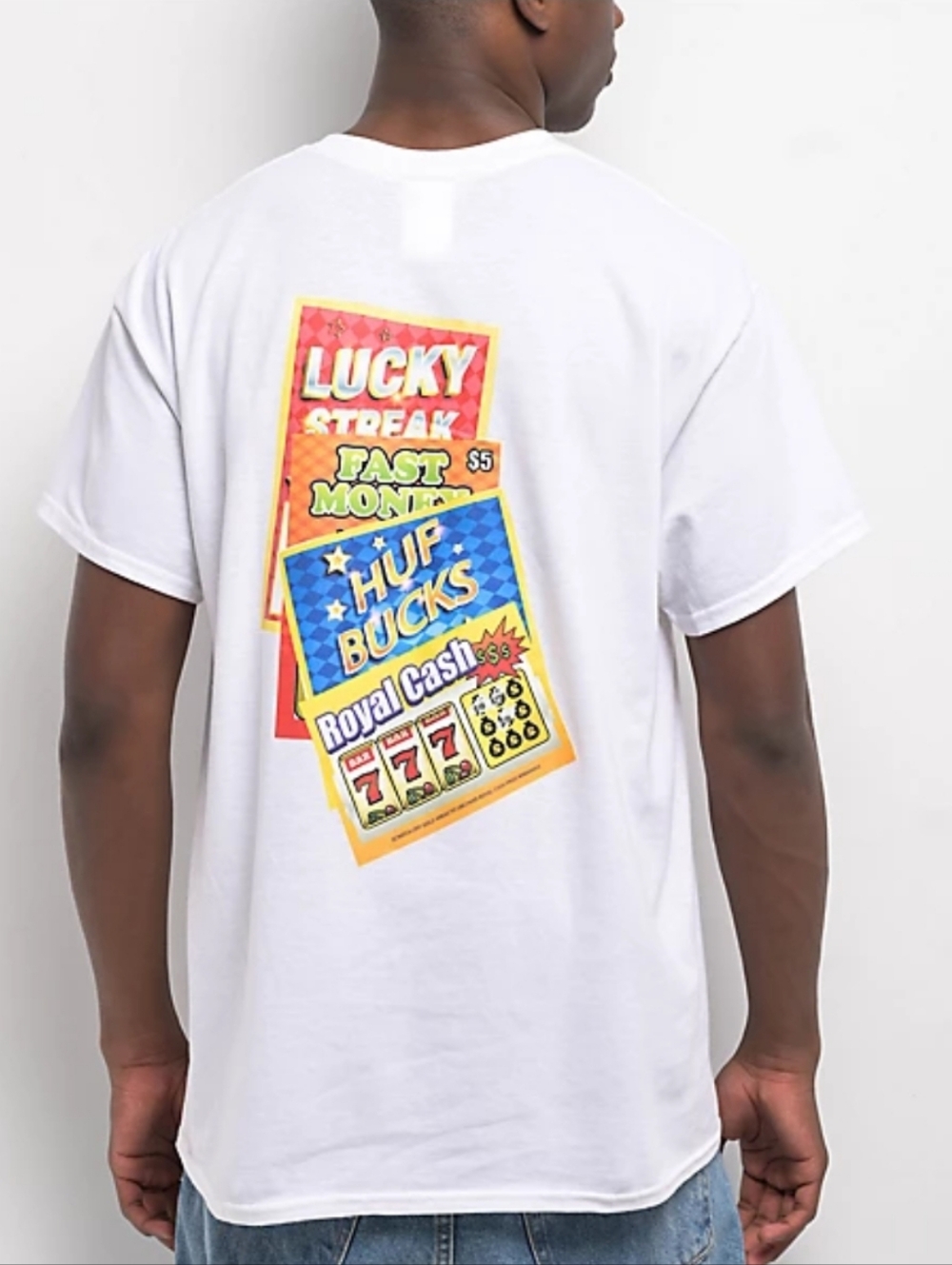 NWT HUF White Lucky Short-Sleeve Tee T Shirt Size US  Men's XL